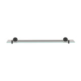 GLASS SHELF 600MM LONG - JAQUAR FAUCETS - ( BLACK MATT - CONTINENTAL ACC. - 0x600 mm - 0inchX24inch )