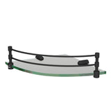 CORNER GLASS SELF (WTH BRACKET)- JAQUAR FAUCETS - ( BLACK MATT - CONTINENTAL ACC. - 225x225 mm - 9inchX9inch )