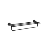 TOWEL RACK W/HANGER - JAQUAR FAUCETS -  ( BLACK MATT - CONTINENTAL ACC. - 0x600 mm - 0inchX24inch )