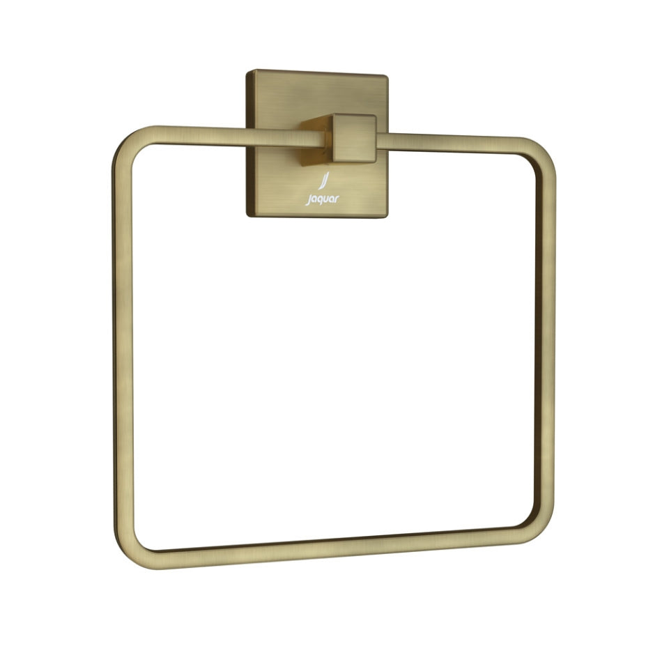 TOWEL RING SQUARE - JAQUAR FAUCETS -  ( ANTIQUE BRONZE - ACC. KUBIX PRIME - 0x0 mm - 0inchx0inch )