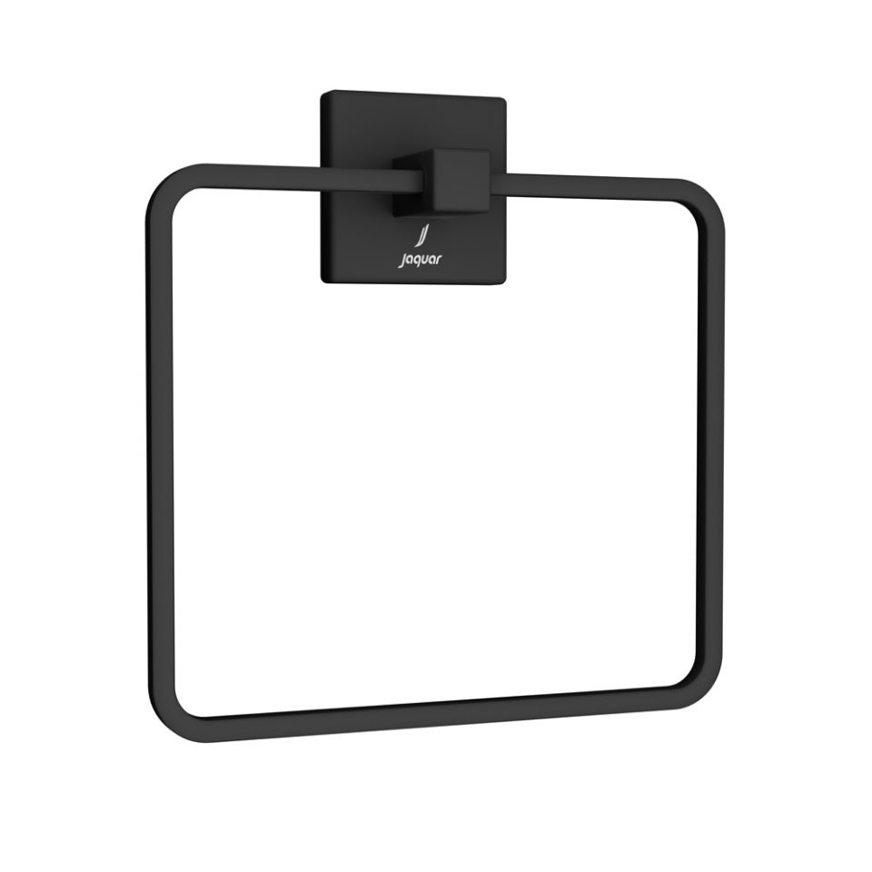 TOWEL RING SQUARE - JAQUAR FAUCETS -  ( BLACK MATT - ACC. KUBIX PRIME - 0x0 mm - 0inchx0inch )