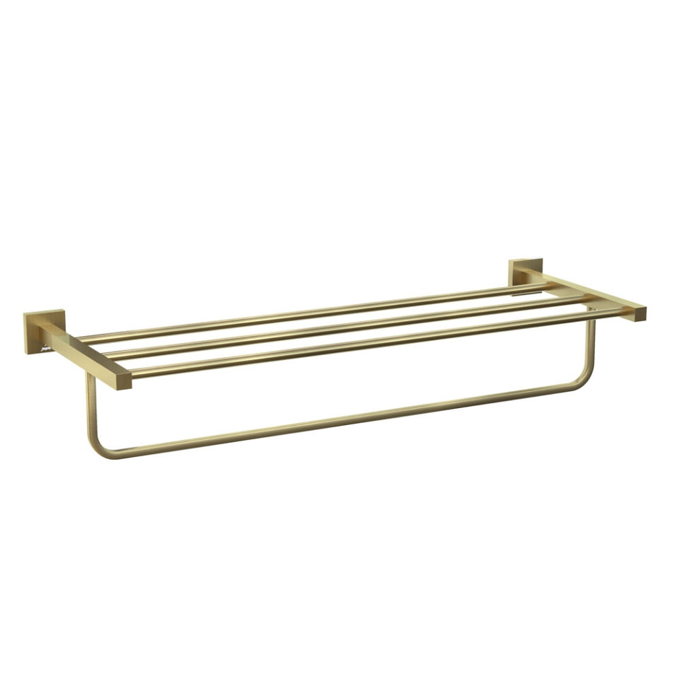 TOWEL RACK W/HANGERS - JAQUAR FAUCETS -  ( ANTIQUE BRONZE - ACC. KUBIX PRIME - 0x600 mm - 0inchX24inch )