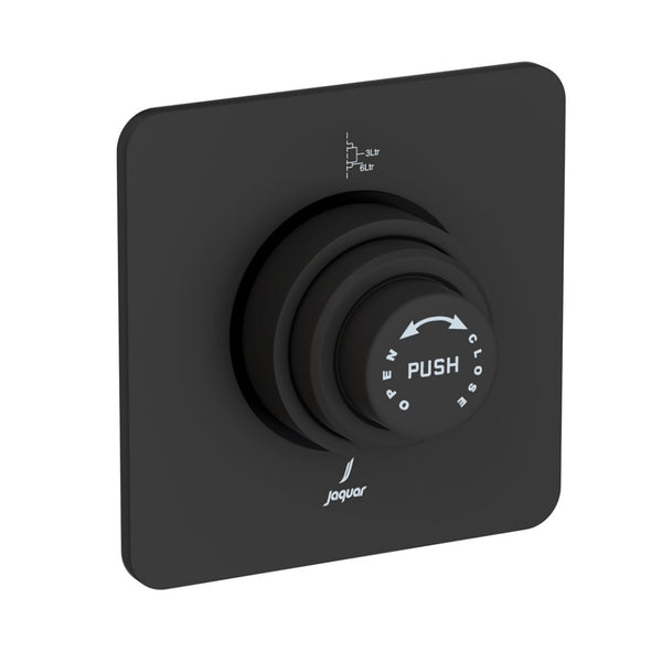METROPOLE F/VALVE DUAL FLUSH PLATE - JAQUAR FAUCETS - ( BLACK MATT - FLUSH VALVE - 0x32 mm - 0inchX1.28inch )