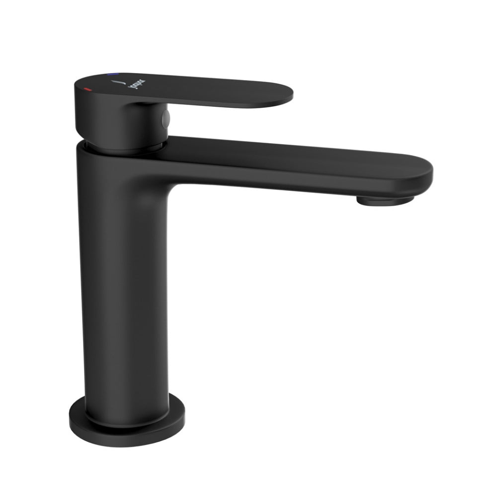 S.L. BASIN MIXER W/BRAIDED PIPES - JAQUAR FAUCETS -  ( BLACK MATT - OPAL PRIME - 0x15 mm - 0inchX0.5inch )