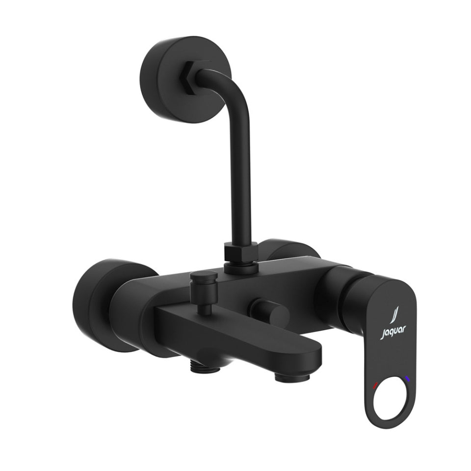 SINGLE LEVER WALL MIXER 3-IN-1 SYSTEM - JAQUAR FAUCETS -  ( BLACK MATT - ORNAMIX PRIME - 0x15 mm - 0inchX0.5inch )