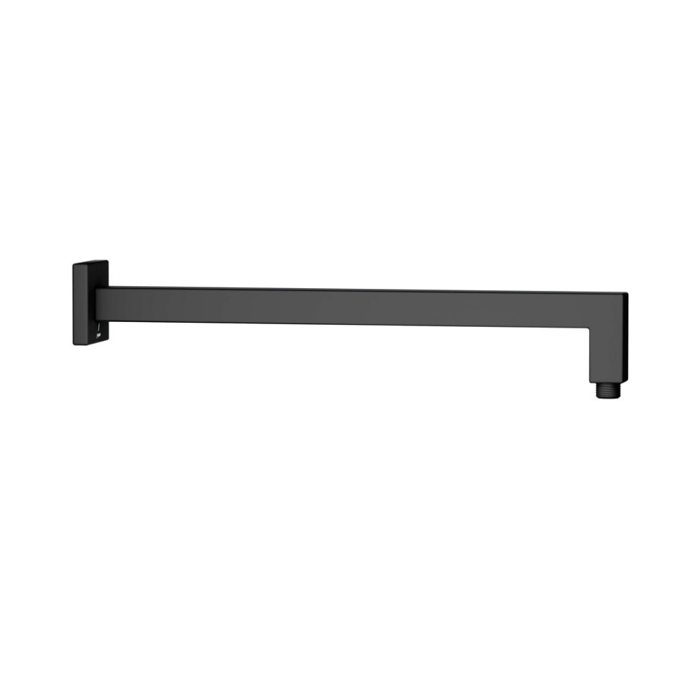 SHOWER ARM SQUARE W/FLANGE - JAQUAR FAUCETS -  ( BLACK MATT - SHOWER ACC. - 15x600 mm - 0.5inchX24inch )