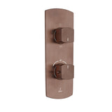 AQUAMAX EXPOSED PART KIT OF THERMOSTATIC SHOWER MIXER WITH 3-WAY DIVERTER & SLEEVE (COMPATIBLE WITH ALD-683N) - JAQUAR FAUCETS -  ( ANTIQUE COPPER - KUBIX PRIME - 0x20 mm - 0inchX0.75inch )