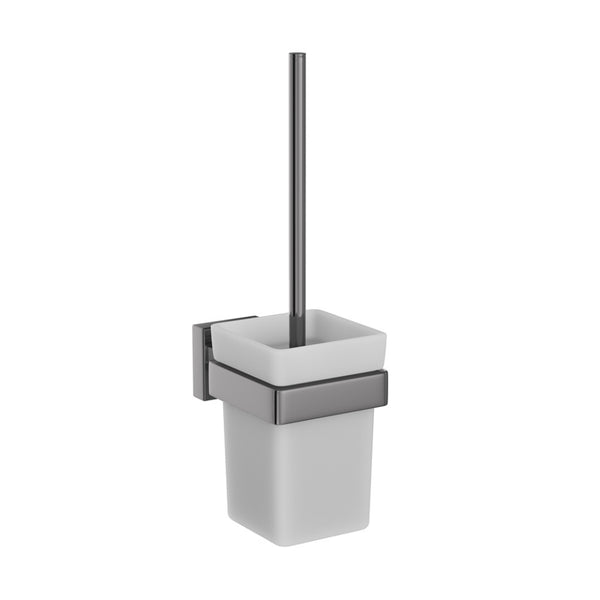 W.C.BRUSH HOLDER - JAQUAR FAUCETS - ( BLACK CHROME - ACC. KUBIX PRIME - 0x0 mm - 0inchX0inch )