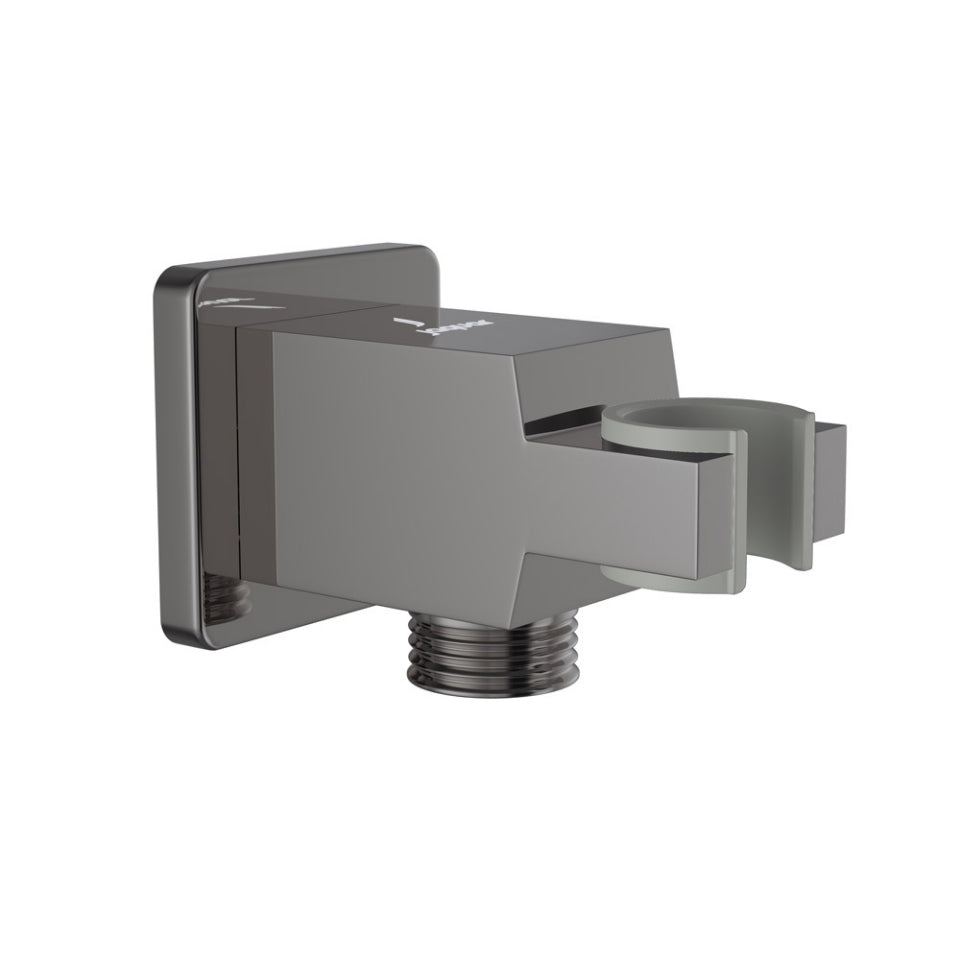 WALL OUTLET WITH SHOWER HOOK SQUARE - JAQUAR FAUCETS -  ( BLACK CHROME - SHOWER ACC. - 0x15 mm - 0inchX0.5inch )