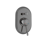 SINGLE LEVER EXPOSED PARTS KIT OF HI-FLO - JAQUAR FAUCETS -  ( BLACK CHROME - QUEENS PRIME - 0x15 mm - 0inchX0.5inch )