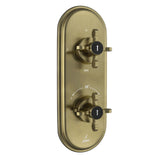 AQUAMAX EXPOSED PART KIT OF THERMOSTATIC SHOWER MIXER WITH 3-WAY DIVERTER & SLEEVE (COMPATIBLE WITH ALD-683N) - JAQUAR FAUCETS -  ( ANTIQUE BRONZE - ARC - 0x20 mm - 0inchX0.75inch )