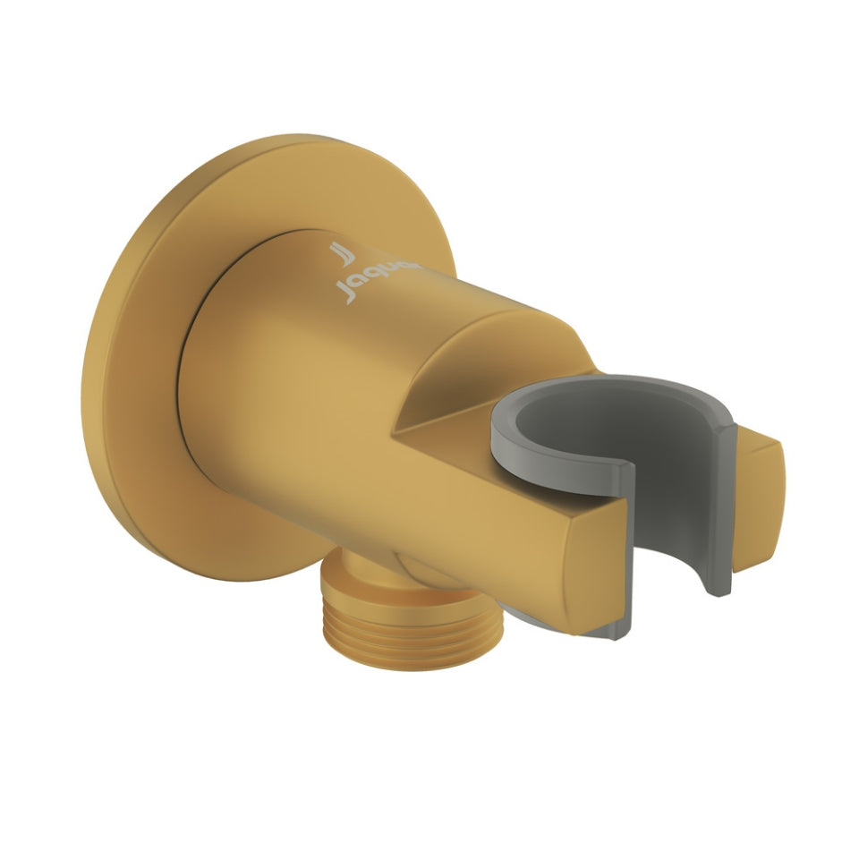 WALL OUTLET WITH SHOWER HOOK IN ROUND SH - JAQUAR FAUCETS - ( GOLD MATT PVD - SHOWER ACC. - 0x0 mm - 0inchX0inch )