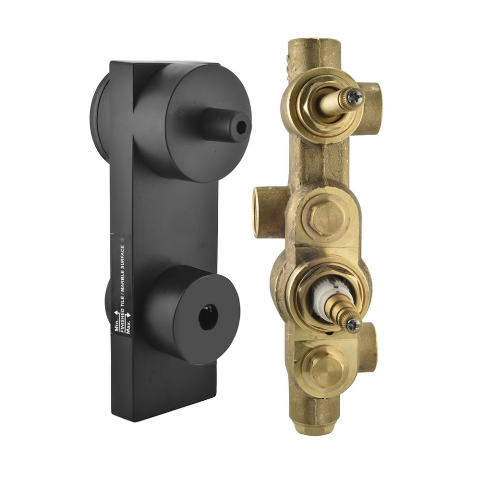 AQUAMAX CONCEALED BODY OF THERMOSTATIC SHOWER MIXER WITH 2-WAY DIVERTER W/O EXPOSED PARTS & SLEEVE - JAQUAR FAUCETS - ( CHROME - ALLIED - 0x0 mm - 0inchX0inch )
