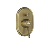 SINGLE LEVER EXPOSED PARTS KIT OF HI-FLOW DIVERTER - JAQUAR FAUCETS -  ( ANTIQUE BRONZE - QUEENS PRIME - 0x15 mm - 0inchX0.5inch )