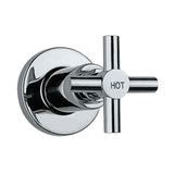 EXPOSED PART KIT OF CONCEALED STOP COCK HOT ONLY & FLUSH COCK W/FLANGE - JAQUAR FAUCETS - (CHROME - SOLO - 0x0 mm - 0inchX0inch)