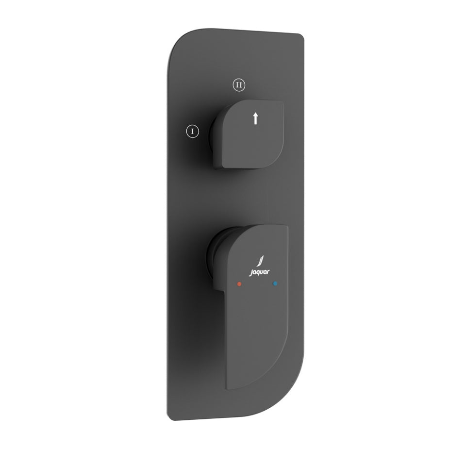 AQUAMAX EXPOSED PART KIT OF SINGLE LEVER SHOWER MIXER WITH 3-WAY DIVERTER AND SLEEVE (COMPATIBLE WITH ALD-783N) - JAQUAR FAUCETS -  ( BLACK MATT - ALIVE - 0x15 mm - 0inchX0.5inch )