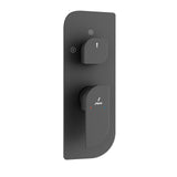 AQUAMAX EXPOSED PART KIT OF SINGLE LEVER SHOWER MIXER WITH 3-WAY DIVERTER AND SLEEVE (COMPATIBLE WITH ALD-783N) - JAQUAR FAUCETS -  ( BLACK MATT - ALIVE - 0x15 mm - 0inchX0.5inch )