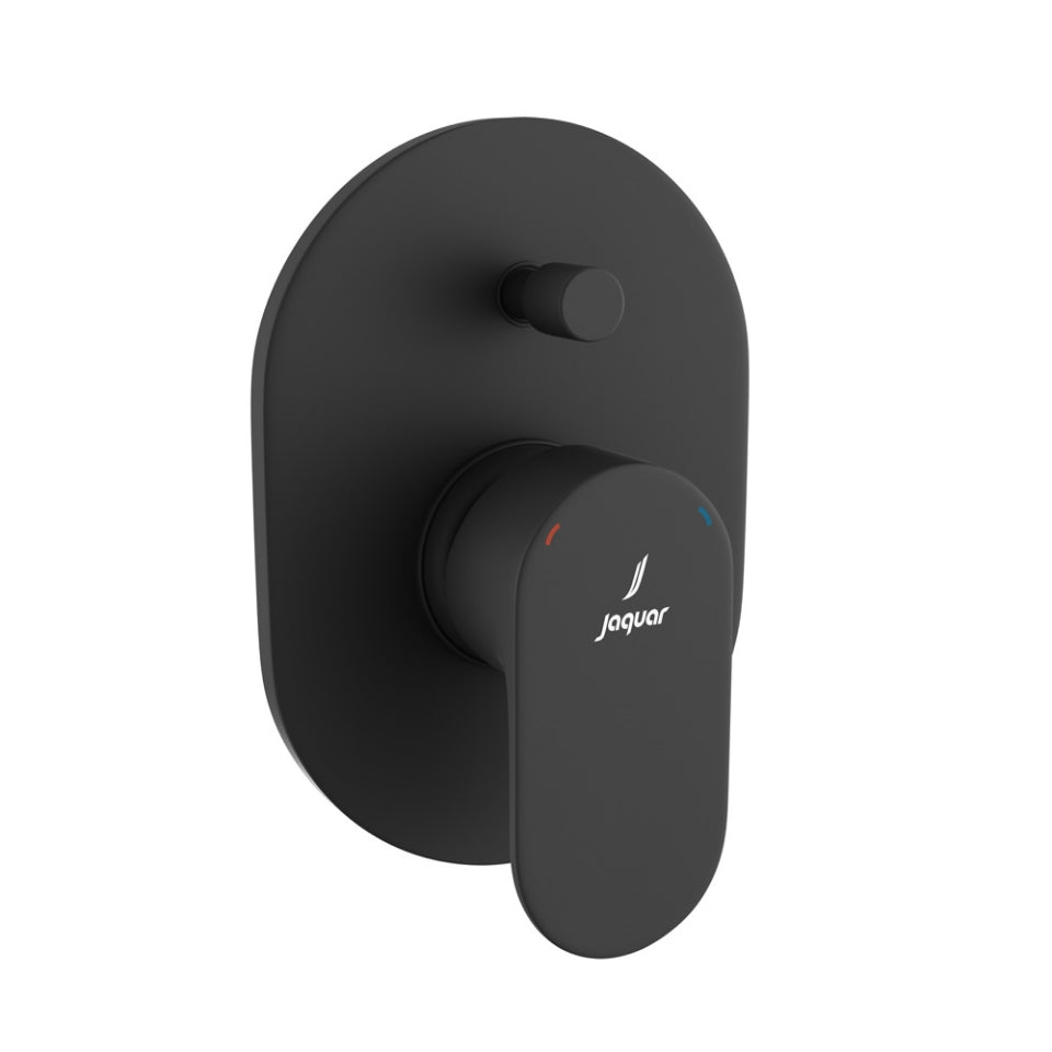 S.L.EXPOSED PART DIV KIT BUTTON ON TOP - JAQUAR FAUCETS -  ( BLACK MATT - OPAL PRIME - 0x15 mm - 0inchX0.5inch )