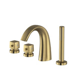4-HOLE THERMOSTATIC BATH & SHOWER MIXER,DECK MOUNTED - JAQUAR FAUCETS -  ( ANTIQUE BRONZE - ARC - 0x15 mm - 0inchX0.5inch )