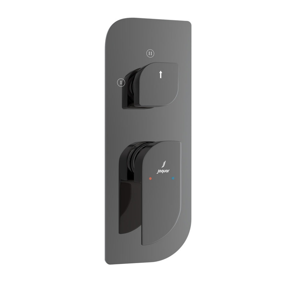 AQUAMAX EXPOSED PART KIT OF SINGLE LEVER SHOWER MIXER WITH 3-WAY DIVERTER & SLEEVE (COMPATIBLE WITH ALD-783N) - JAQUAR FAUCETS -  ( BLACK CHROME - ALIVE - 0x15 mm - 0inchX0.5inch )