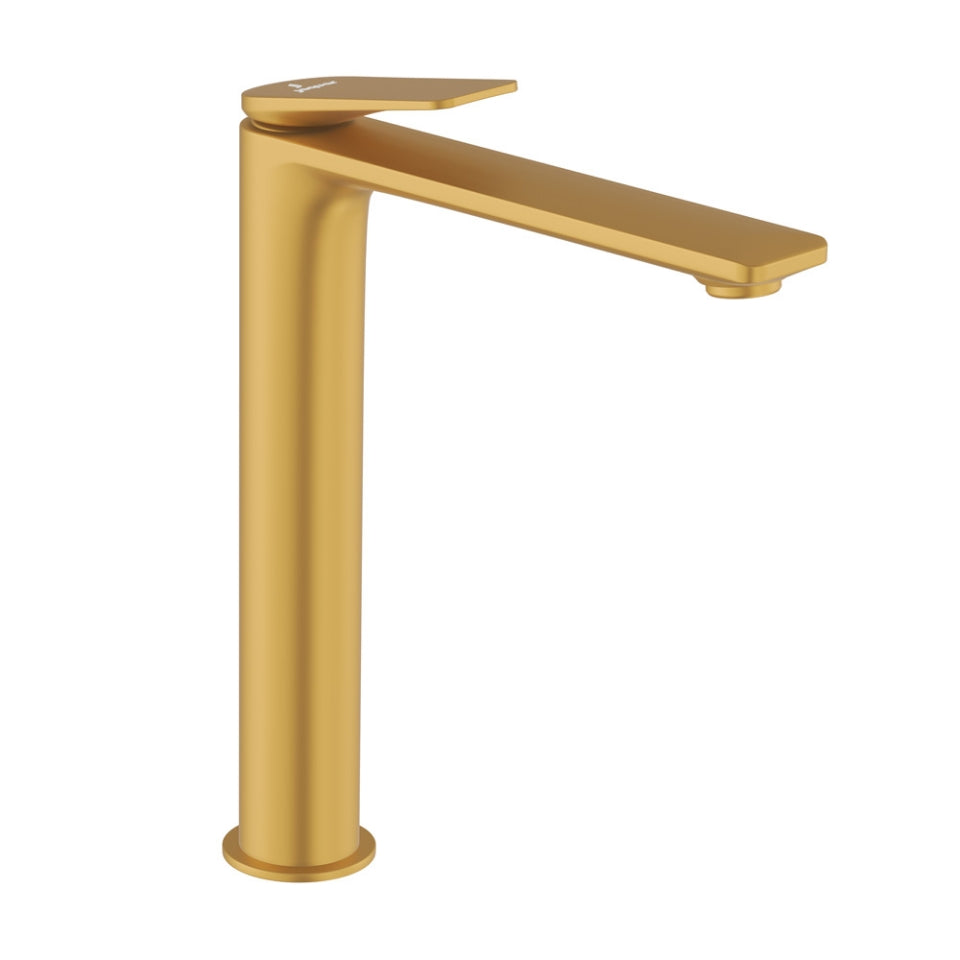 SINGLE LEVER TALL BOY WITHOUT POPUP WASTE - JAQUAR FAUCETS -  ( GOLD MATT PVD - LAGUNA - 0x15 mm - 0inchX0.5inch )