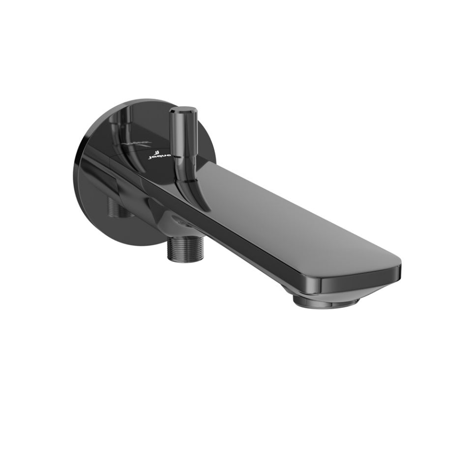 BATHTUB SPOUT WITH DIVERTER &  WALL FLANGE  - JAQUAR FAUCETS -  ( BLACK CHROME - LAGUNA - 0x15 mm - 0inchX0.5inch )