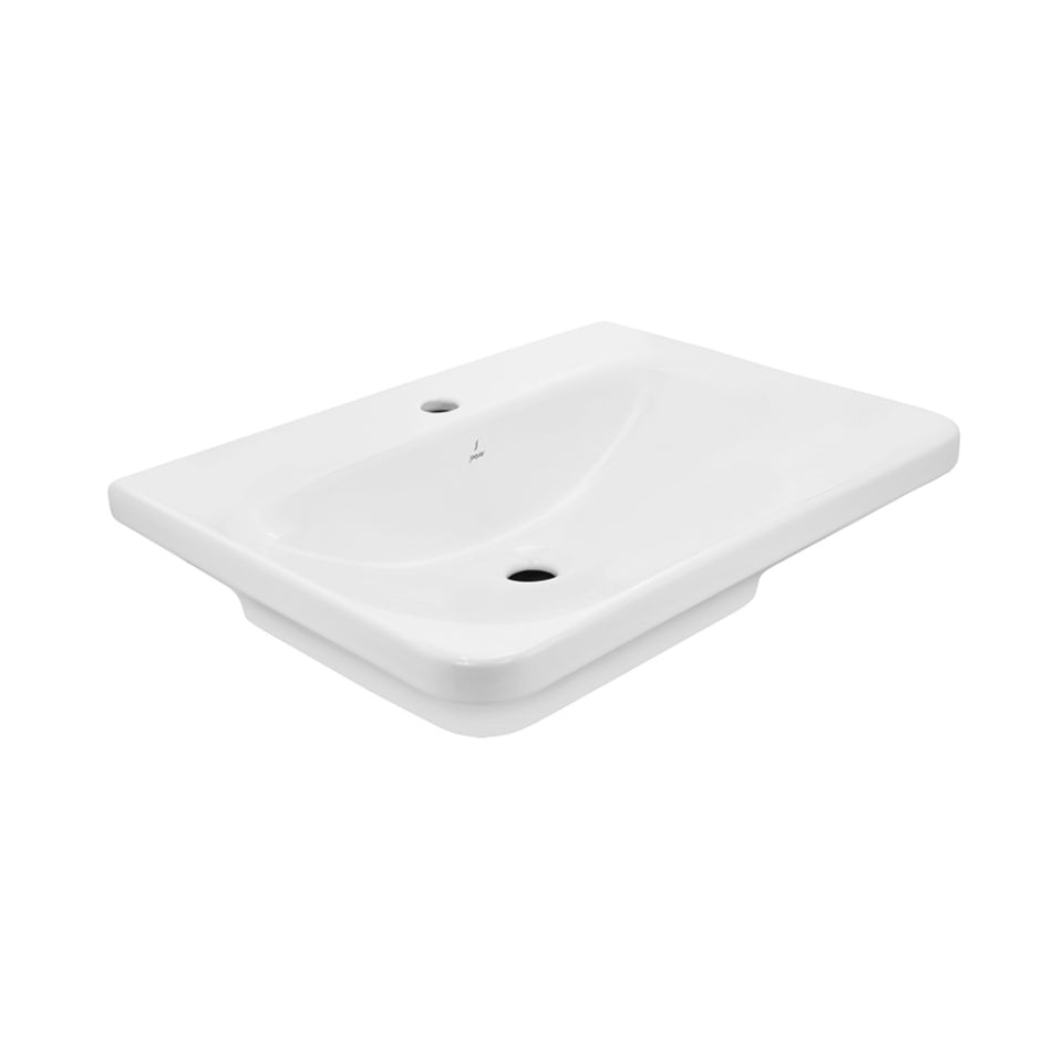 TABLE TOP WASH BASIN - JAQUAR SWARE - ( WHITE - LAGUNA - 600x450x175 mm - 24inchX18inchX7inch )
