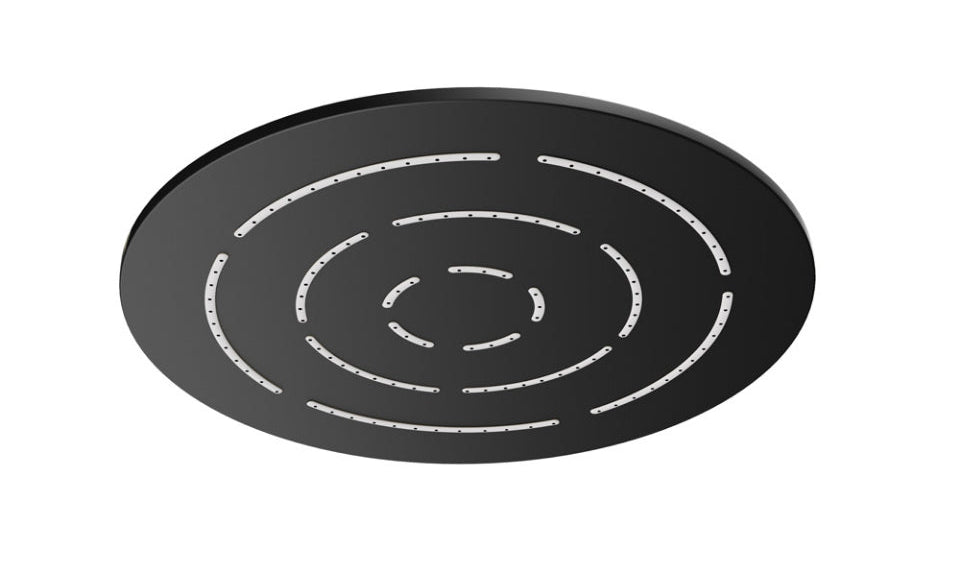 MAZE OVER HEAD SHOWER ROUND SHAPE - JAQUAR FAUCETS - ( BLACK MATT - OVERHEAD SHOWER - 15x150 mm - 0.5inchX6inch )