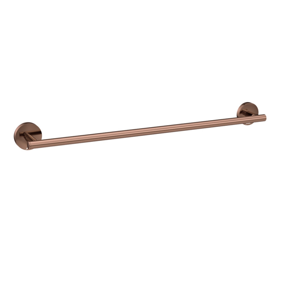 SINGLE TOWEL RAIL 24 LONG - JAQUAR FAUCETS -  ( BLUSH GOLD PVD - CONTINENTAL ACC. - 0x600 mm - 0inchX24inch )
