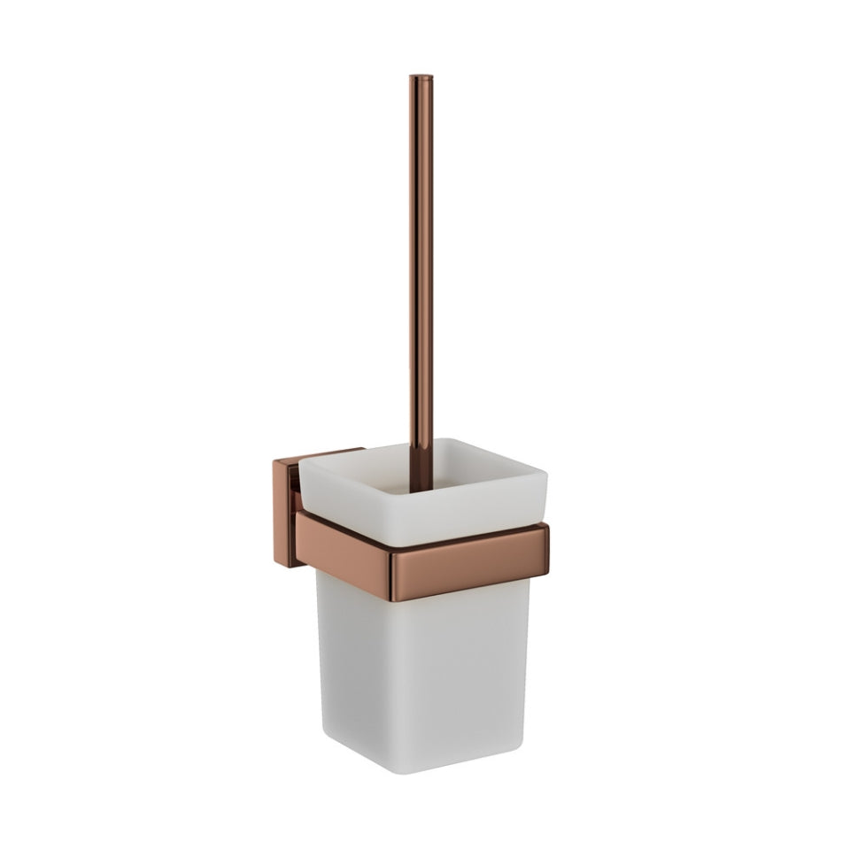 W.C. BRUSH HOLDER - JAQUAR FAUCETS -  ( BLUSH GOLD PVD - ACC. KUBIX PRIME - 0x0 mm - 0inchx0inch )