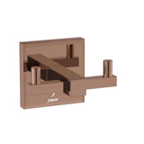 DOUBLE COAT HOOK - JAQUAR FAUCETS -  ( BLUSH GOLD PVD - ACC. KUBIX PRIME - 0x0 mm - 0inchx0inch )
