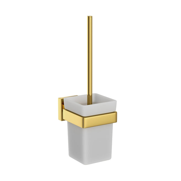 W.C.BRUSH HOLDER - JAQUAR FAUCETS - ( GOLD BRIGHT PVD - ACC. KUBIX PRIME - 0x0 mm - 0inchX0inch )