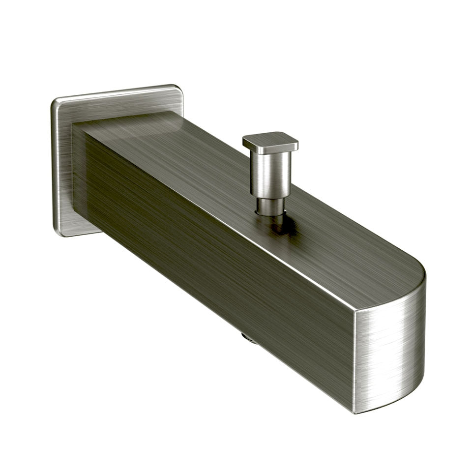 ALIVE RANGE BATH TUB SPOUT WITH BUTTON - JAQUAR FAUCETS -  ( STAINLESS STEEL - BATH TUB-SPOUT - 0x15 mm - 0inchX0.5inch )