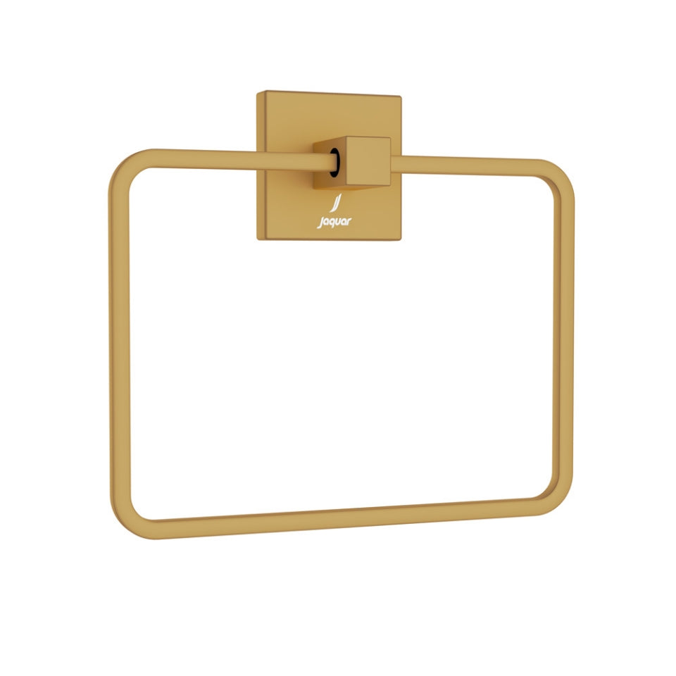 TOWEL RING SQUARE - JAQUAR FAUCETS -  ( GOLD MATT PVD - ACC. KUBIX PRIME - 0x0 mm - 0inchx0inch )