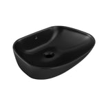 WASH BASIN COUNTER TOP - JAQUAR SWARE - ( BLACK MATT - ARC - 580x430 mm - 23.2inchX17.2inch )