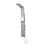 THERMO SHOWER PANEL W/BUTTON SPT - JAQUAR FAUCETS -  ( STAINLESS STEEL - SELFY -1600X200 mm - 64inchx8inch )