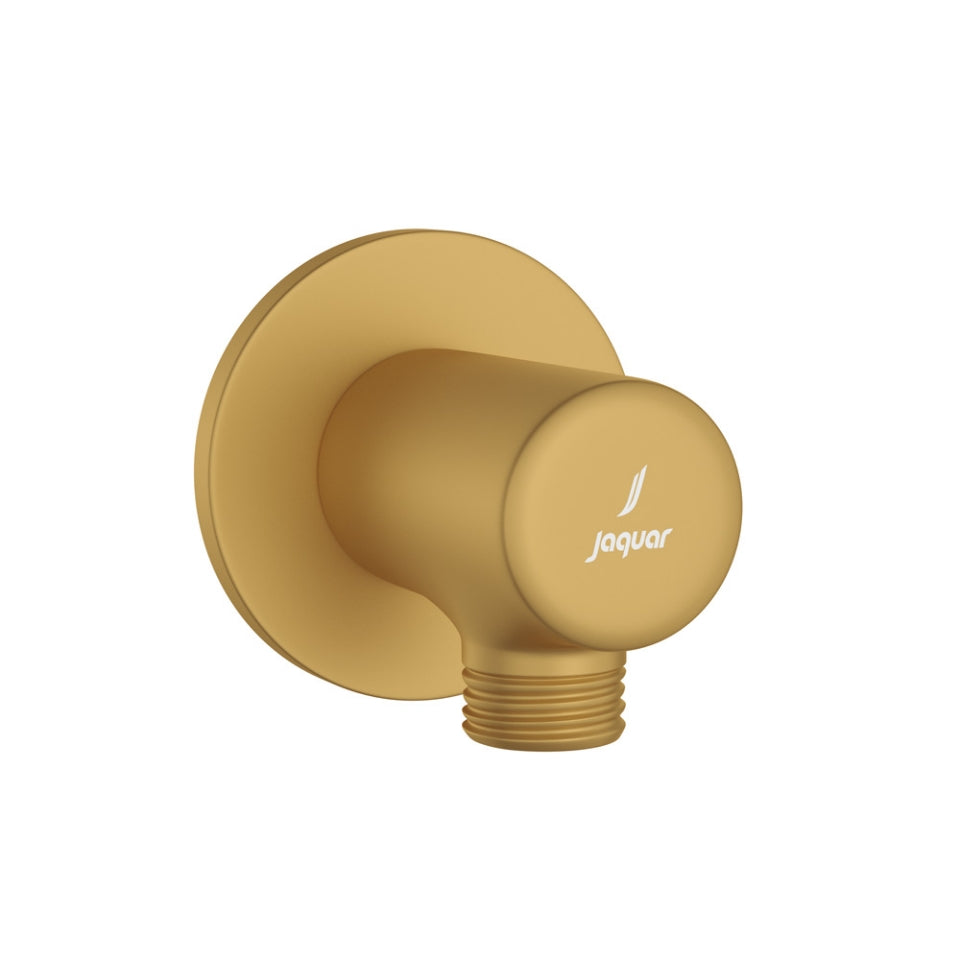 WALL OUTLET 30MM DIA, 40MM LONG ROUND SHAPE - JAQUAR FAUCETS -  ( GOLD MATT PVD - SHOWER ACC. - 0x15 mm - 0inchX0.5inch )