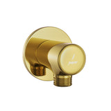 WALL OUTLET 30MM DIA, 40MM LONG ROUND SHAPE - JAQUAR FAUCETS - ( GOLD BRIGHT PVD - SHOWERING - 0x0 mm - 0inchX0inch )