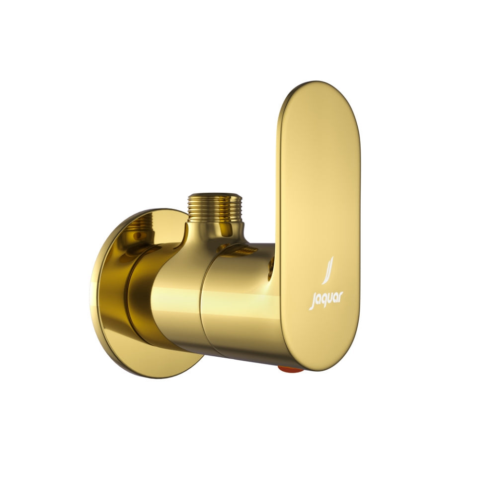 ANGULAR STOP COCK WITH WALL FLANGE - JAQUAR FAUCETS -  ( GOLD BRIGHT PVD - OPAL PRIME - 0x15 mm - 0inchX0.5inch )