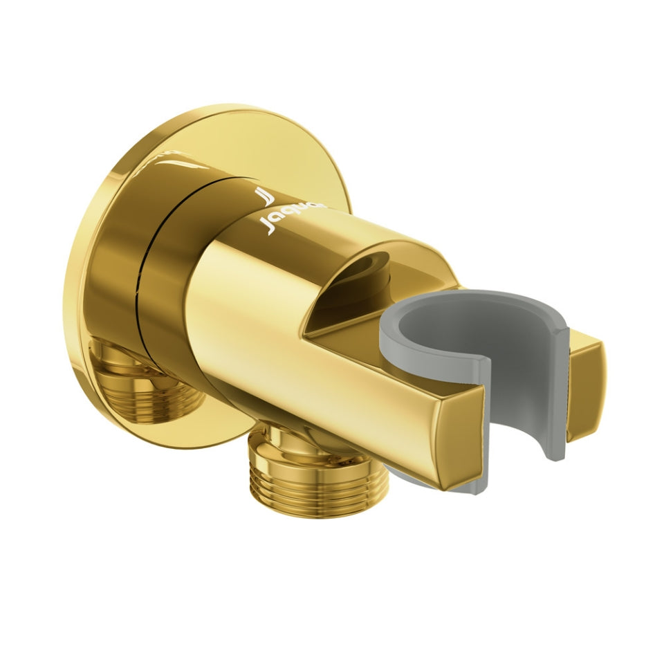 WALL OUTLET WITH SHOWER HOOK ROUND - JAQUAR FAUCETS -  ( GOLD BRIGHT PVD - SHOWER ACC. - 0x15 mm - 0inchX0.5inch )