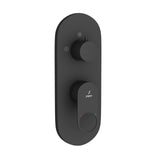 AQUAMAX EXPOSED PART KIT OF SINGLE LEVER SHOWER MIXER WITH 3-WAY DIVERTER AND SLEEVE (COMPATIBLE WITH ALD-783N) - JAQUAR FAUCETS -  ( BLACK MATT - ORNAMIX PRIME - 0x20 mm - 0inchX0.8inch )