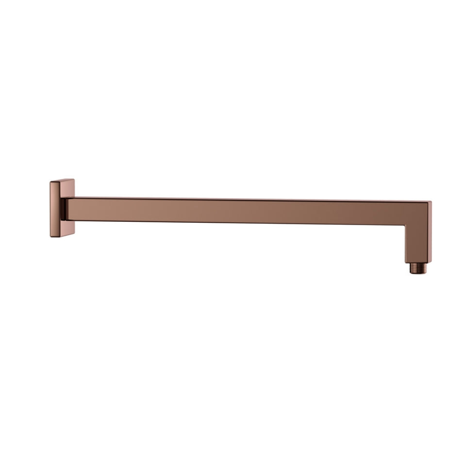SHOWER ARM SQUARE W/FLANGE  - JAQUAR FAUCETS -  ( BLUSH GOLD PVD - SHOWER ACC. - 600x25x25 mm - 24inchX1inchX1inch )