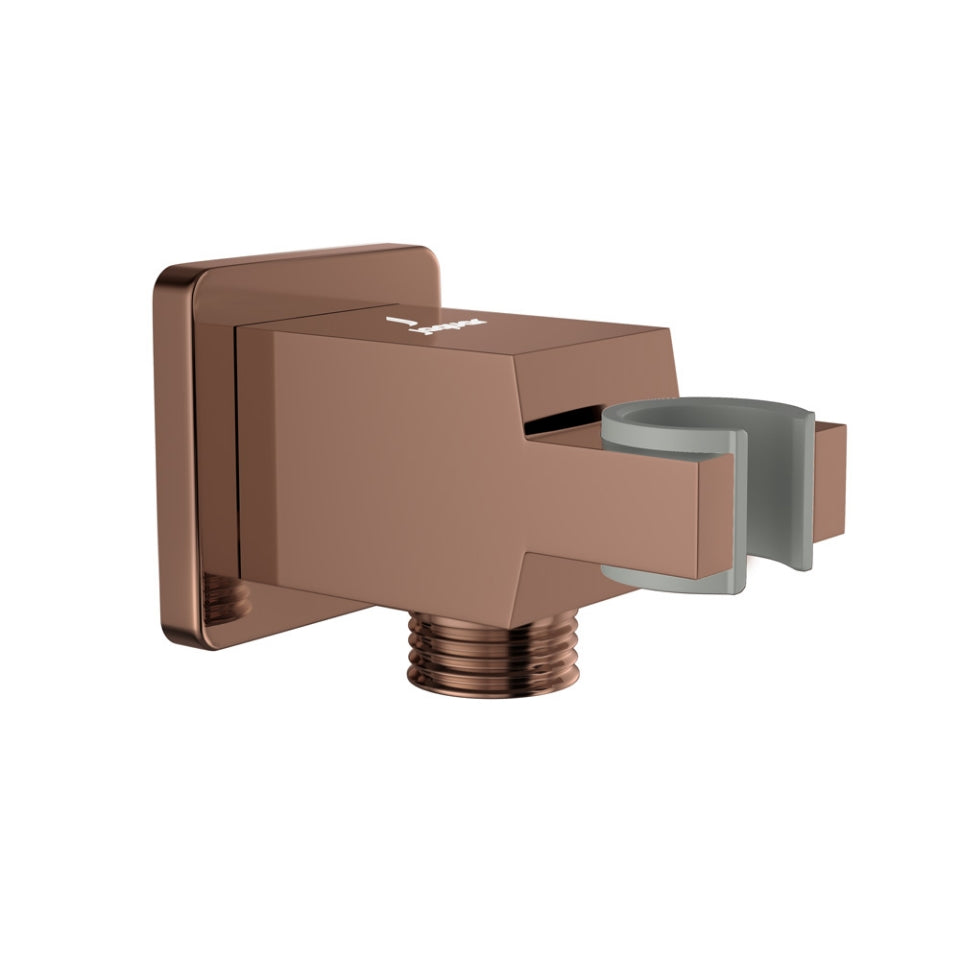 WALL QUTLET WITH SHOWER HOOK IN SQUARE SHAPE - JAQUAR FAUCETS - ( BLUSH GOLD PVD - SHOWER ACC. - 0x0 mm - 0inchX0inch )