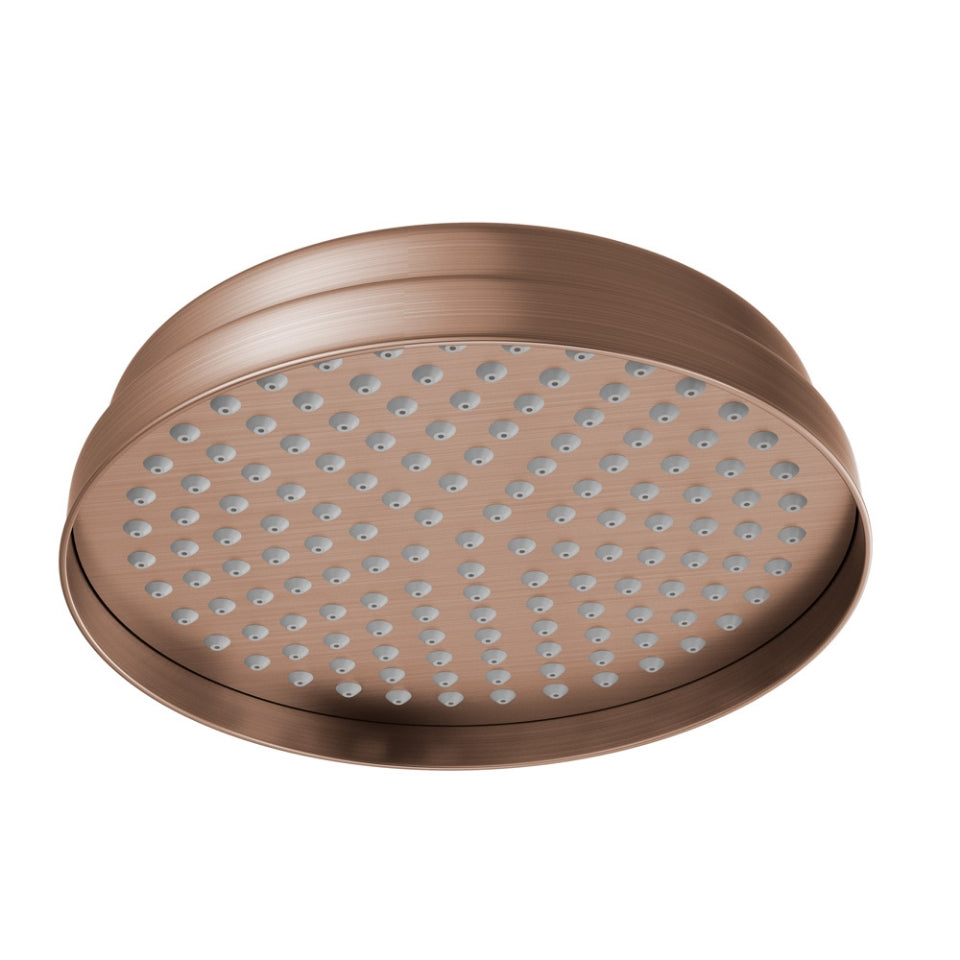 VICTORIAN SHOWER 200MM DIA - JAQUAR FAUCETS -  ( ANTIQUE COPPER - OVERHEAD SHOWER - 0x15 mm - 0inchX0.5inch )