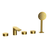 5-HOLE BATH & SHOWER MIXER - JAQUAR FAUCETS -  ( GOLD BRIGHT PVD - LAGUNA - 0x15 mm - 0inchX0.5inch )