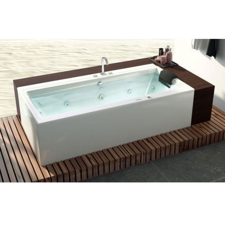 WHIRLPOOL WATER SYSTEM W/O F&S PANEL - JAQUAR WELLNESS - ( WHITE - KUBIX - 1800x800 mm - 72inchX32inch )