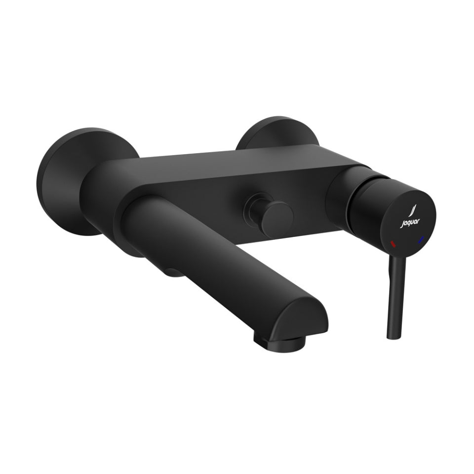 SINGLE LEVER BATH & SHOWER MIXER, WALL MOUNTED - JAQUAR FAUCETS -  ( BLACK MATT - FLORENTINE PRIME - 0x15 mm - 0inchX0.5inch )