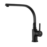 SIDE SINGLE LEVER SINK MIXER WITH SWINGING SPOUT (TABLE MOUNTED)- JAQUAR FAUCETS -  ( BLACK MATT - FLORENTINE PRIME - 0x15 mm - 0inchX0.5inch )