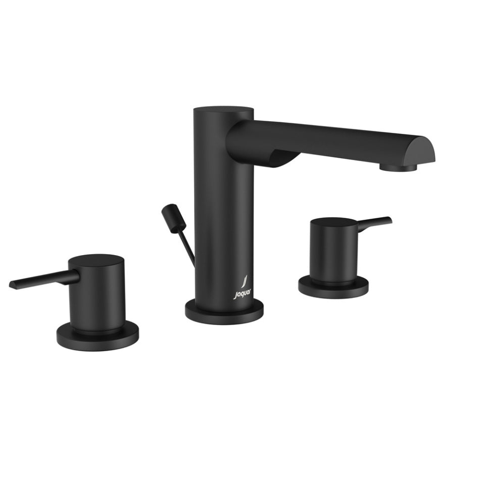 3-HOLE BASIN MIXER WITHOUT POPUP - JAQUAR FAUCETS -  ( BLACK MATT - FLORENTINE PRIME - 0x15 mm - 0inchX0.5inch )