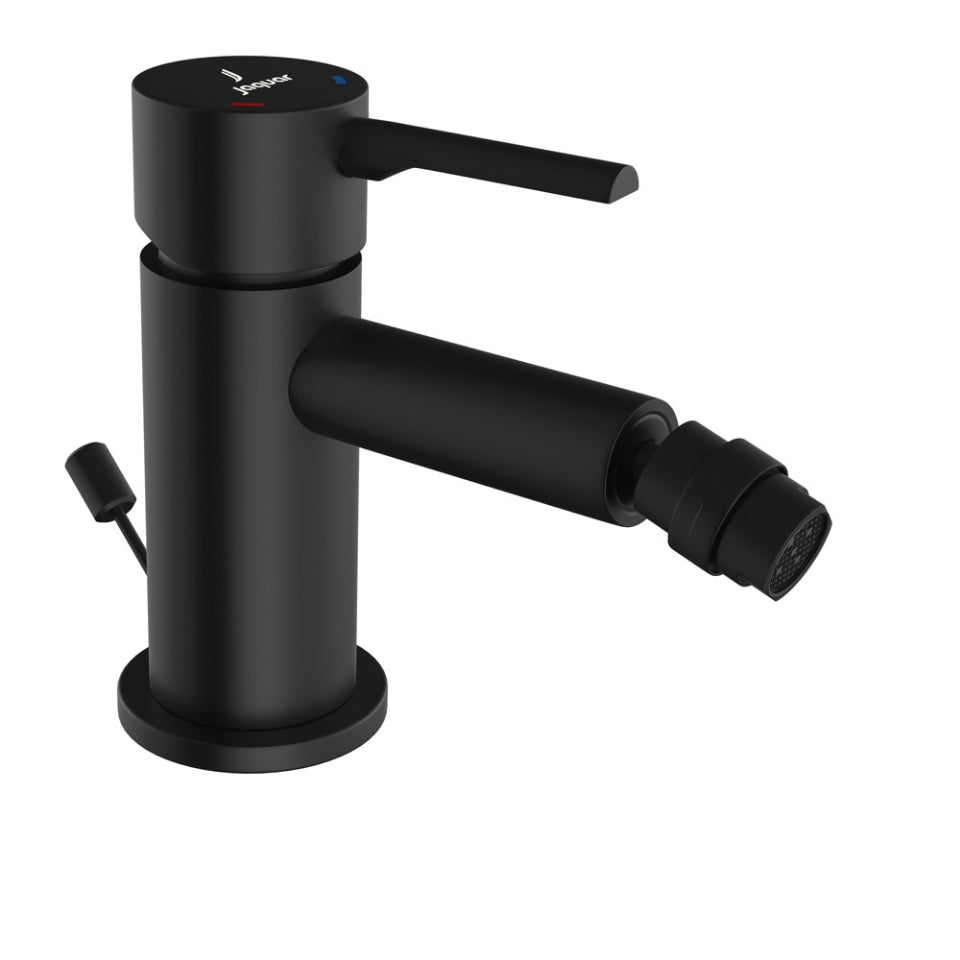 SINGLE LEVER 1 - HOLE BIDET MIXER WITH POPUP - JAQUAR FAUCETS -  ( BLACK MATT - FLORENTINE PRIME - 0x15 mm - 0inchX0.5inch )